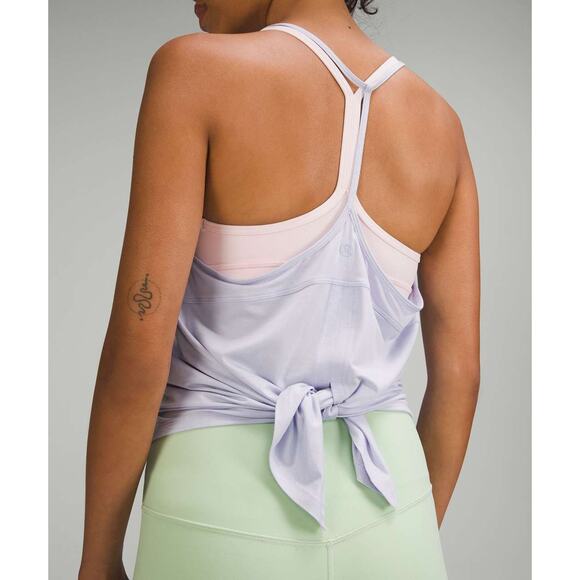 Lululemon Modal-Silk Yoga Tank Top Pastel Blue - 6 - Picture 4 of 5